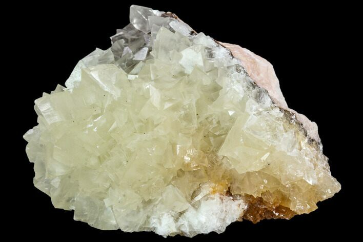 Fluorescent Calcite Crystal Cluster on Barite - Morocco #128006